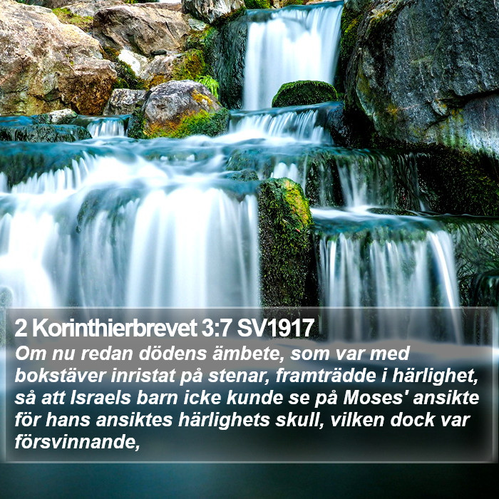 2 Korinthierbrevet 3:7 SV1917 Bible Study