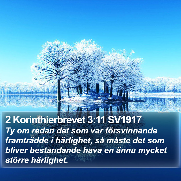 2 Korinthierbrevet 3:11 SV1917 Bible Study