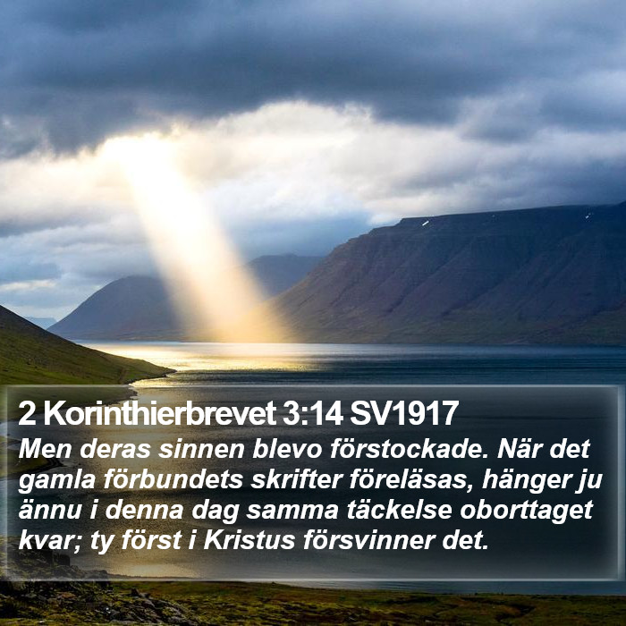 2 Korinthierbrevet 3:14 SV1917 Bible Study