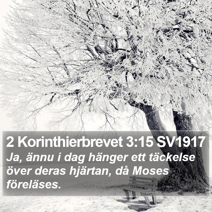 2 Korinthierbrevet 3:15 SV1917 Bible Study