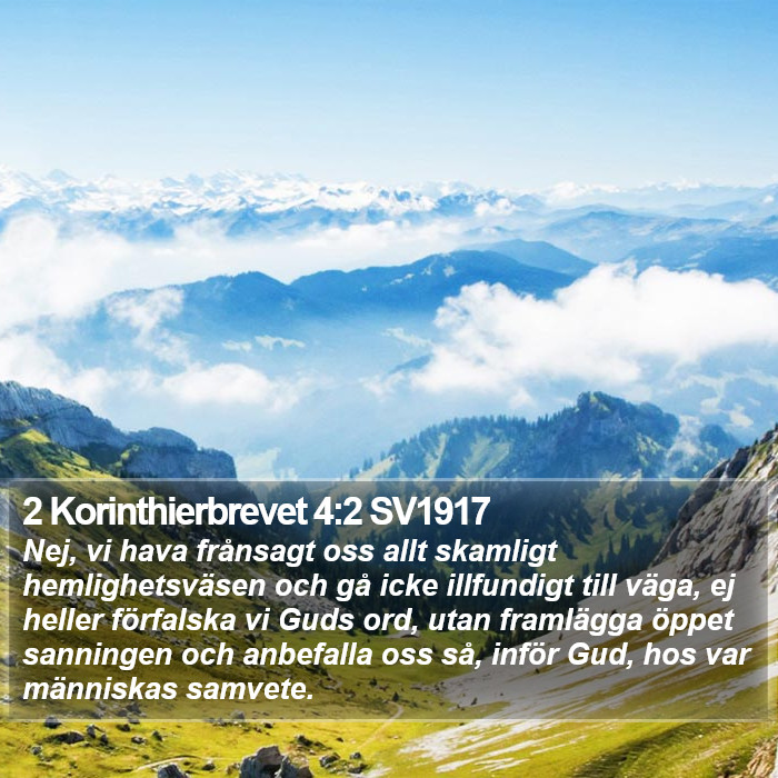 2 Korinthierbrevet 4:2 SV1917 Bible Study