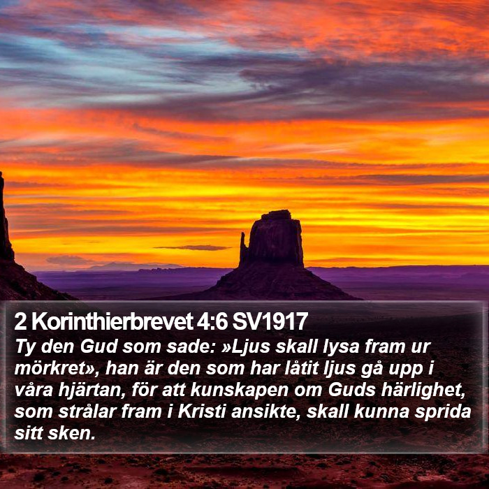 2 Korinthierbrevet 4:6 SV1917 Bible Study