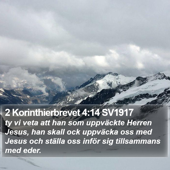2 Korinthierbrevet 4:14 SV1917 Bible Study