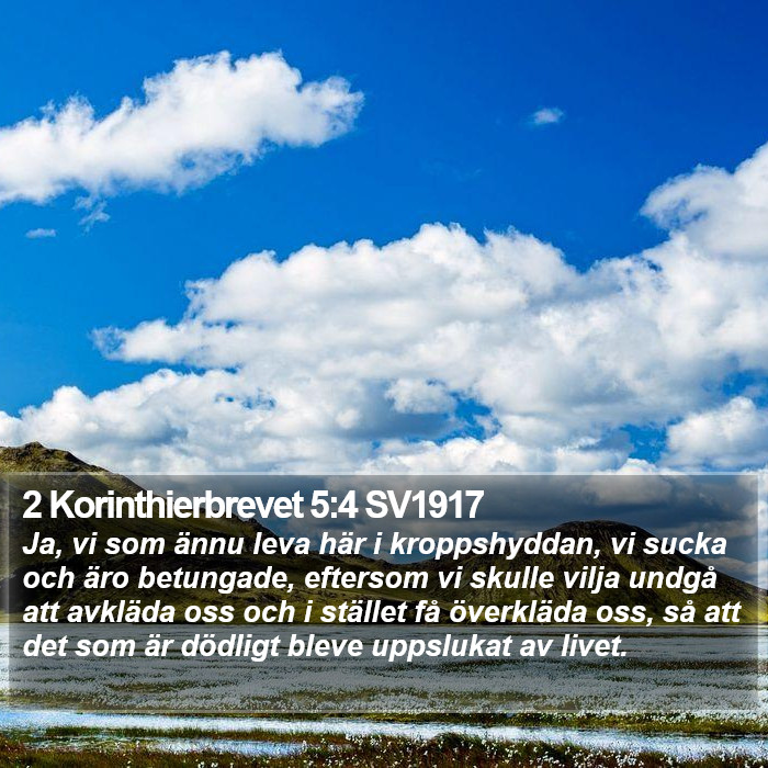 2 Korinthierbrevet 5:4 SV1917 Bible Study