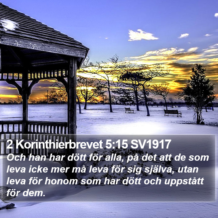 2 Korinthierbrevet 5:15 SV1917 Bible Study