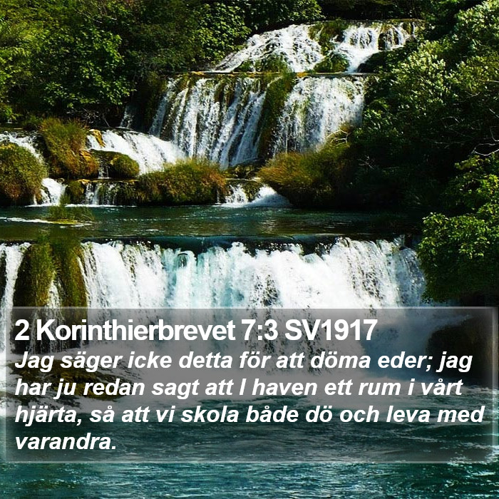 2 Korinthierbrevet 7:3 SV1917 Bible Study