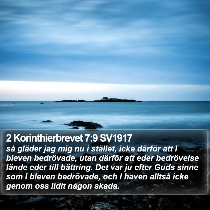 2 Korinthierbrevet 7:9 SV1917 Bible Study