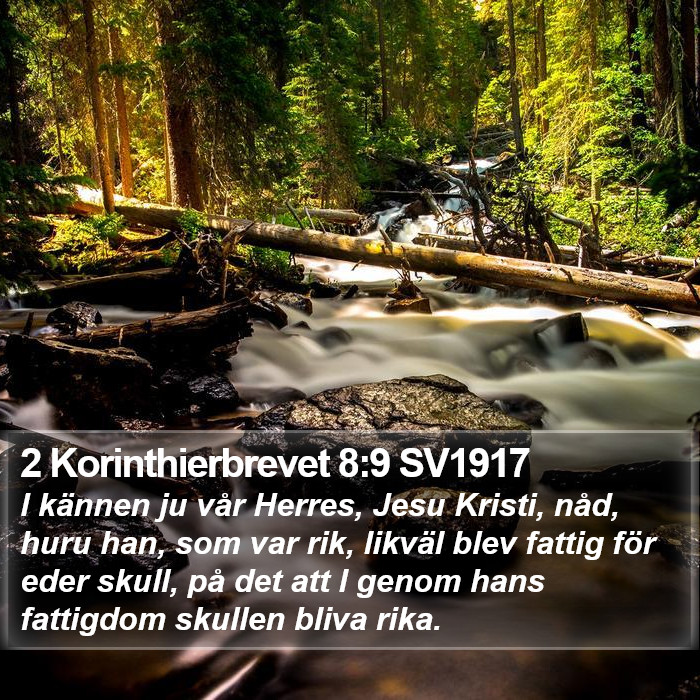 2 Korinthierbrevet 8:9 SV1917 Bible Study