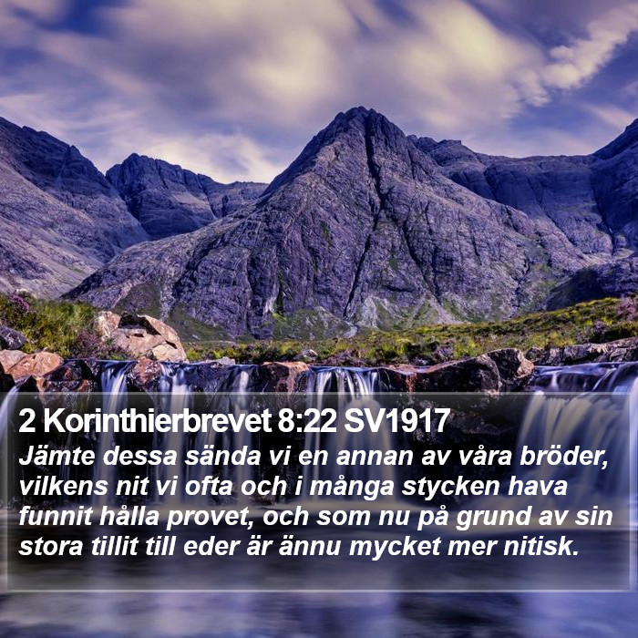2 Korinthierbrevet 8:22 SV1917 Bible Study