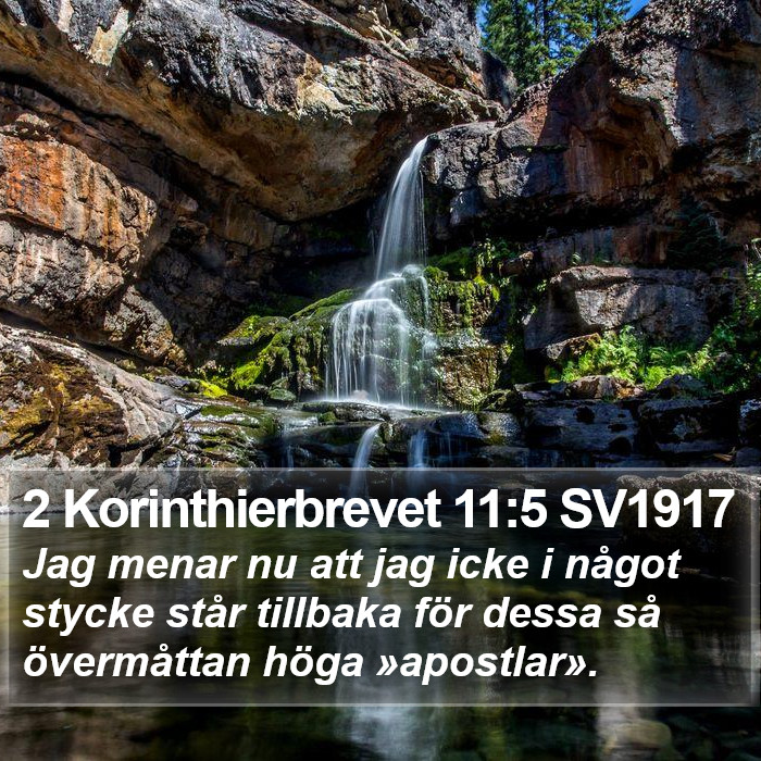 2 Korinthierbrevet 11:5 SV1917 Bible Study