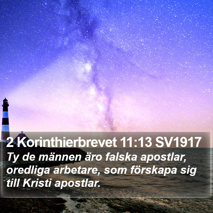 2 Korinthierbrevet 11:13 SV1917 Bible Study