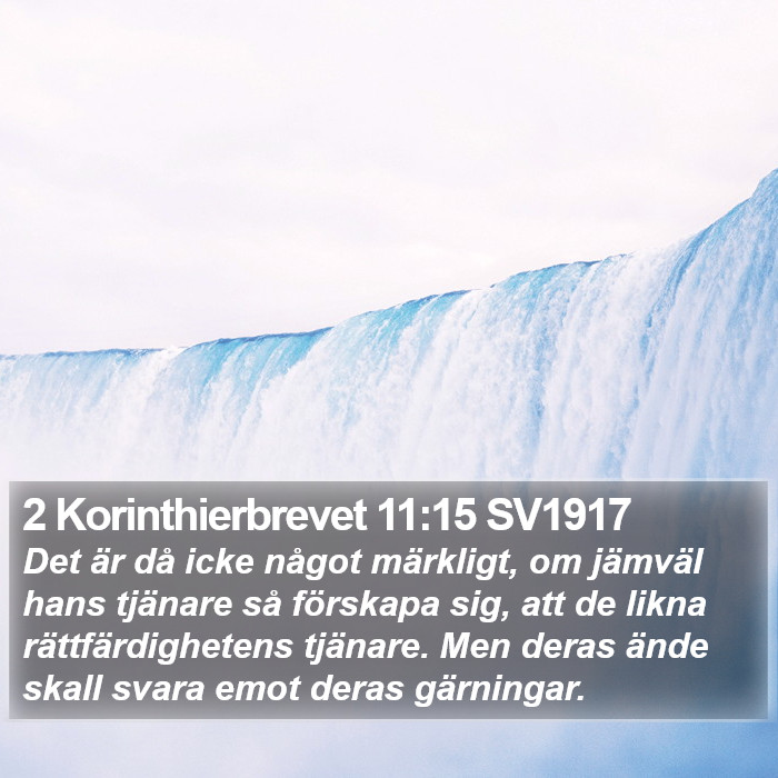 2 Korinthierbrevet 11:15 SV1917 Bible Study