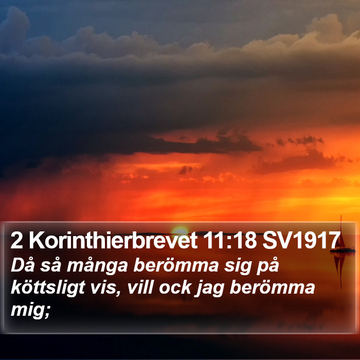 2 Korinthierbrevet 11:18 SV1917 Bible Study