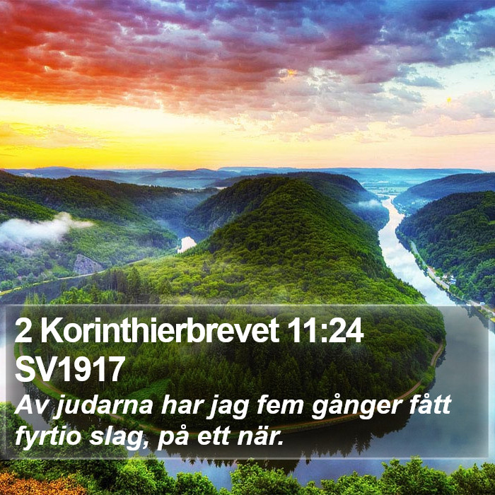 2 Korinthierbrevet 11:24 SV1917 Bible Study