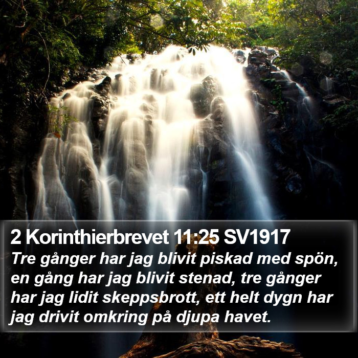 2 Korinthierbrevet 11:25 SV1917 Bible Study