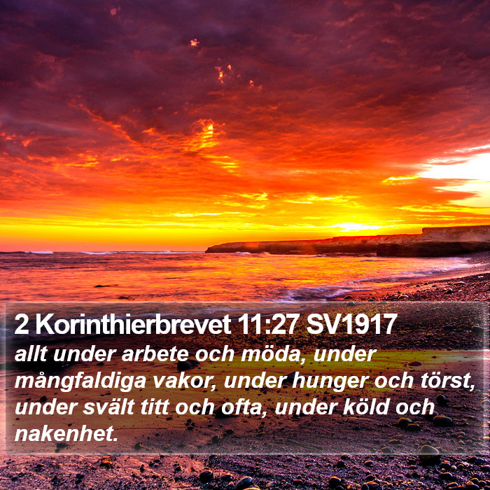 2 Korinthierbrevet 11:27 SV1917 Bible Study