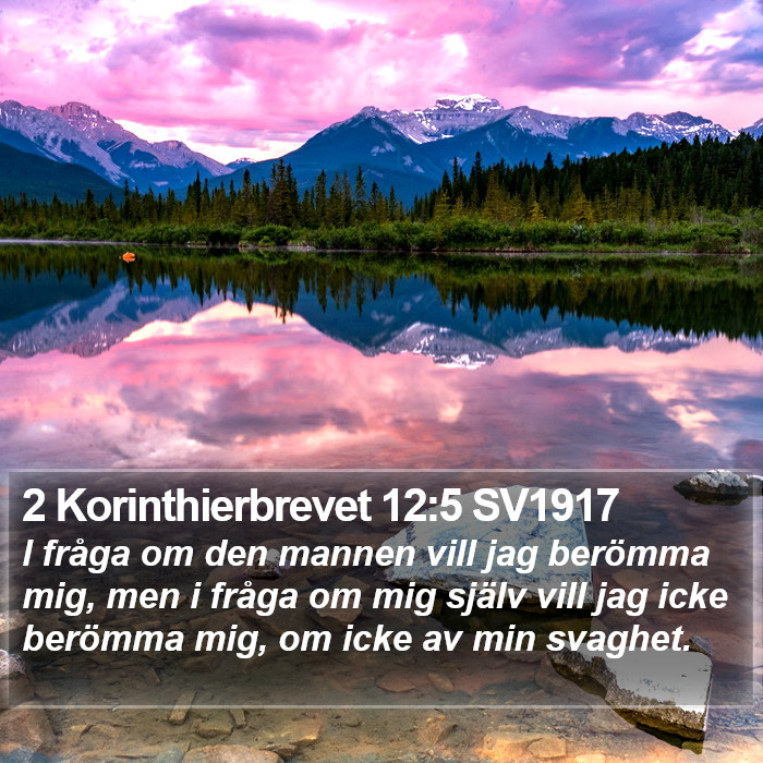 2 Korinthierbrevet 12:5 SV1917 Bible Study