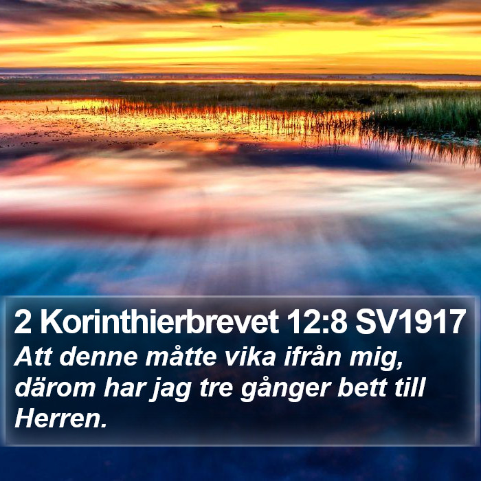 2 Korinthierbrevet 12:8 SV1917 Bible Study