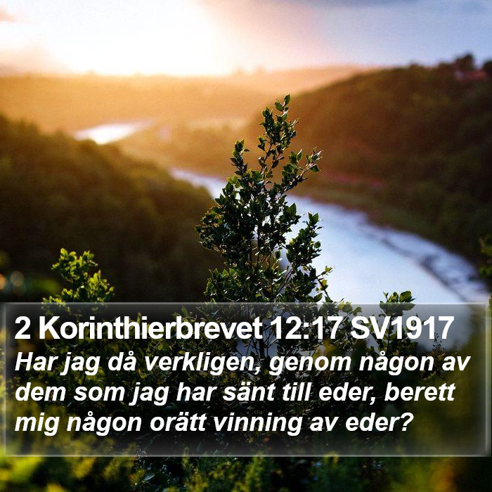2 Korinthierbrevet 12:17 SV1917 Bible Study