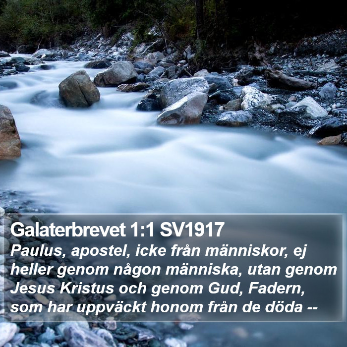 Galaterbrevet 1:1 SV1917 Bible Study