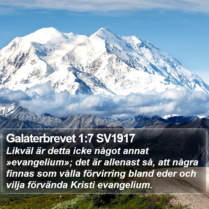 Galaterbrevet 1:7 SV1917 Bible Study