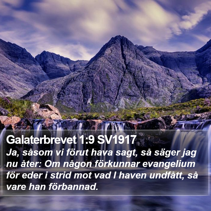 Galaterbrevet 1:9 SV1917 Bible Study