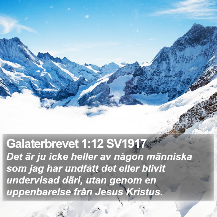 Galaterbrevet 1:12 SV1917 Bible Study