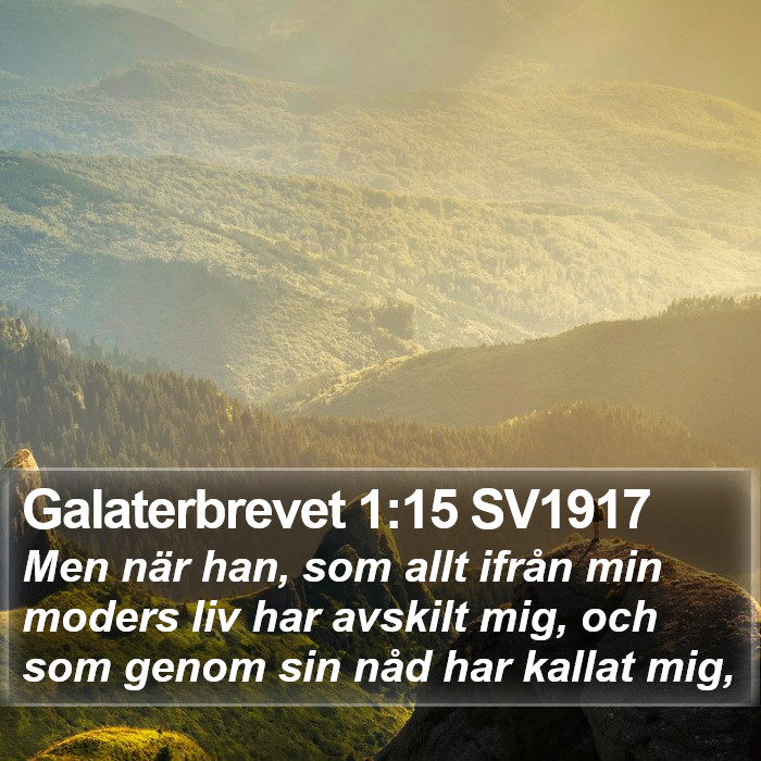 Galaterbrevet 1:15 SV1917 Bible Study