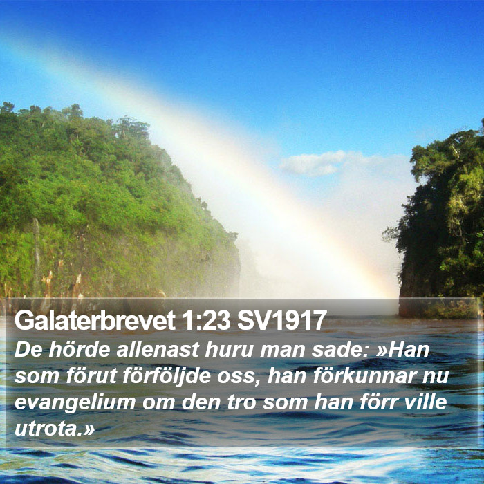 Galaterbrevet 1:23 SV1917 Bible Study