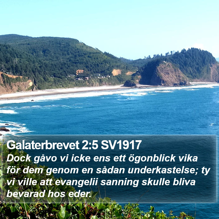 Galaterbrevet 2:5 SV1917 Bible Study