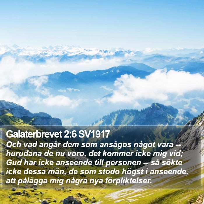 Galaterbrevet 2:6 SV1917 Bible Study
