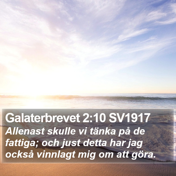 Galaterbrevet 2:10 SV1917 Bible Study