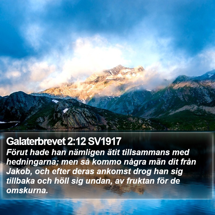Galaterbrevet 2:12 SV1917 Bible Study