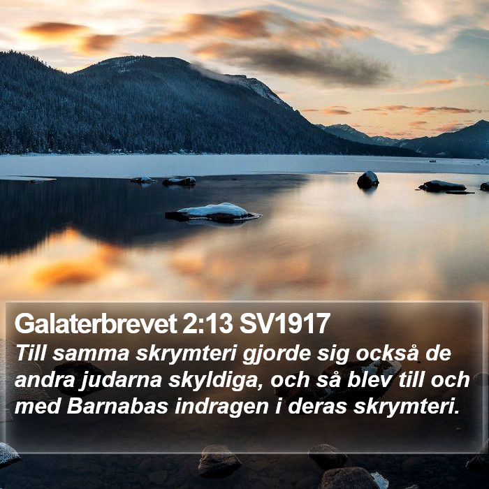 Galaterbrevet 2:13 SV1917 Bible Study
