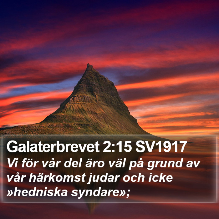 Galaterbrevet 2:15 SV1917 Bible Study