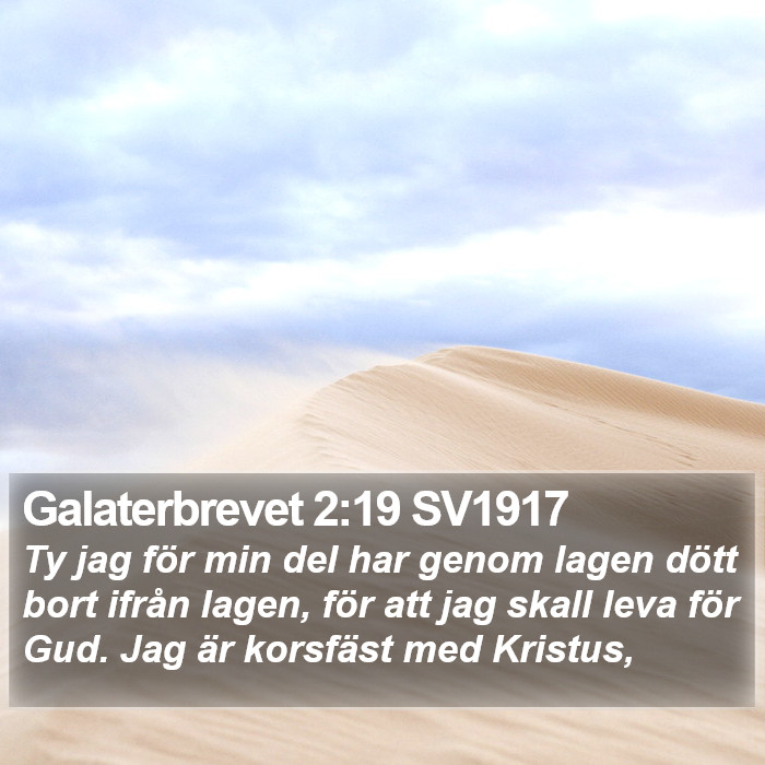 Galaterbrevet 2:19 SV1917 Bible Study