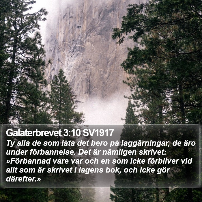 Galaterbrevet 3:10 SV1917 Bible Study