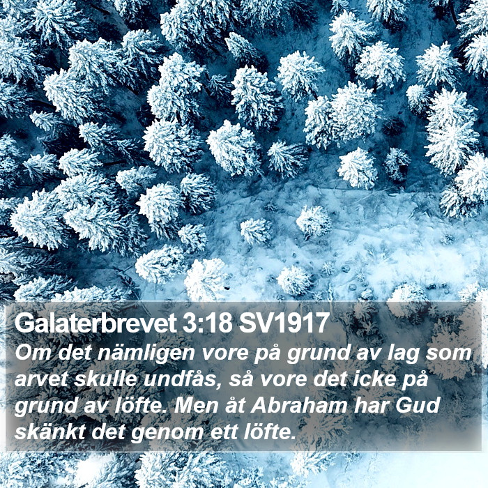 Galaterbrevet 3:18 SV1917 Bible Study