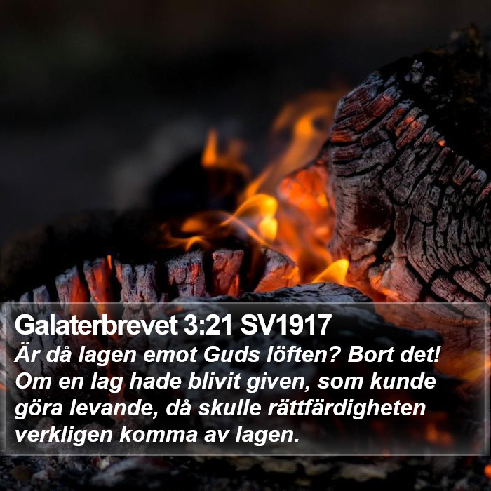 Galaterbrevet 3:21 SV1917 Bible Study