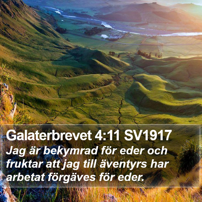 Galaterbrevet 4:11 SV1917 Bible Study