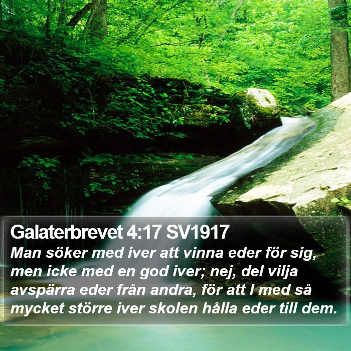 Galaterbrevet 4:17 SV1917 Bible Study