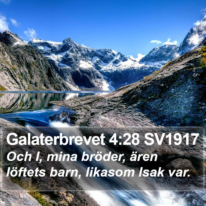 Galaterbrevet 4:28 SV1917 Bible Study