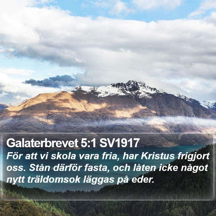 Galaterbrevet 5:1 SV1917 Bible Study