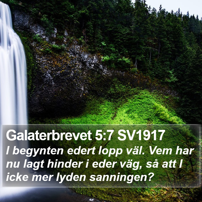 Galaterbrevet 5:7 SV1917 Bible Study