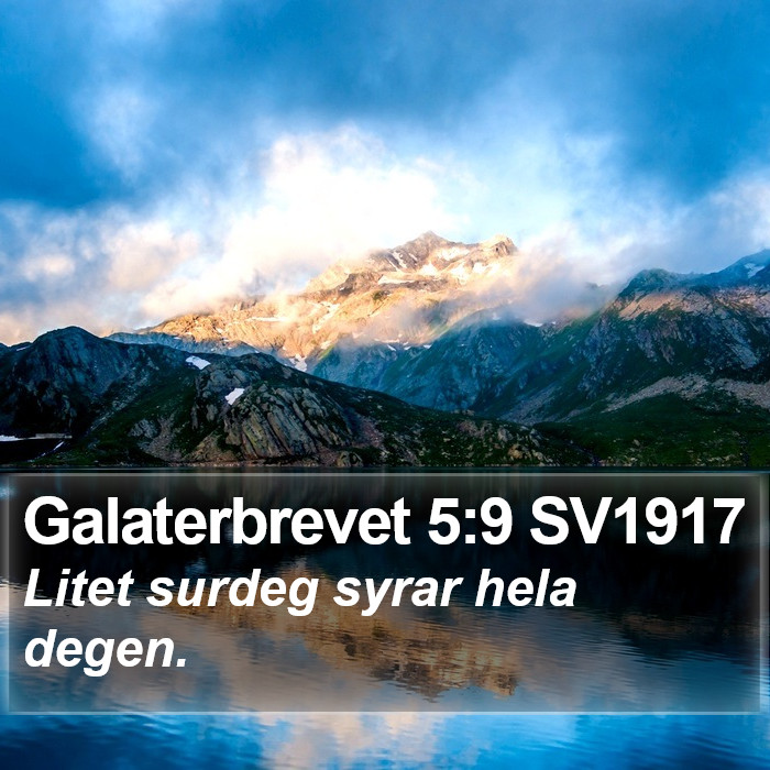 Galaterbrevet 5:9 SV1917 Bible Study