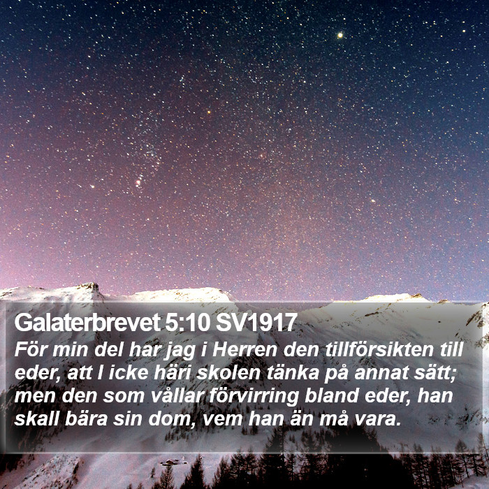 Galaterbrevet 5:10 SV1917 Bible Study