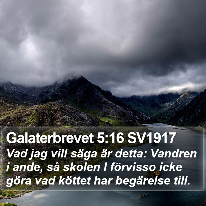 Galaterbrevet 5:16 SV1917 Bible Study