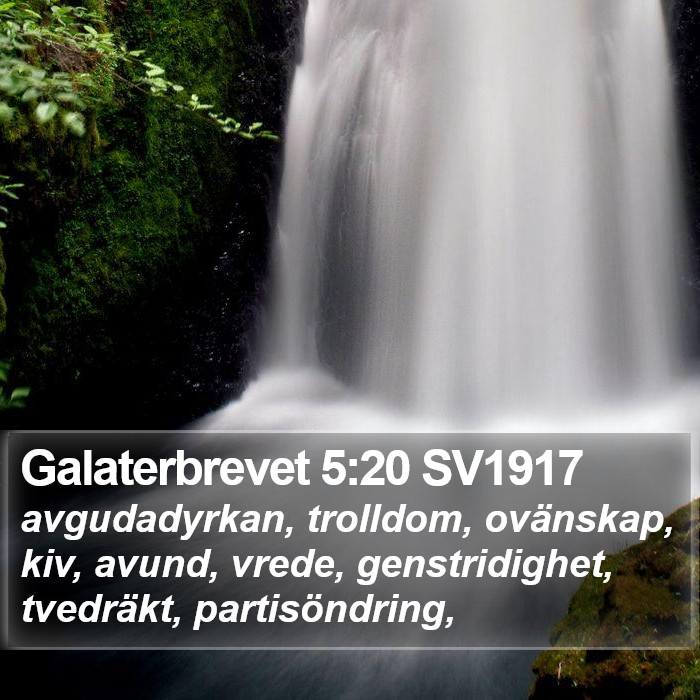 Galaterbrevet 5:20 SV1917 Bible Study