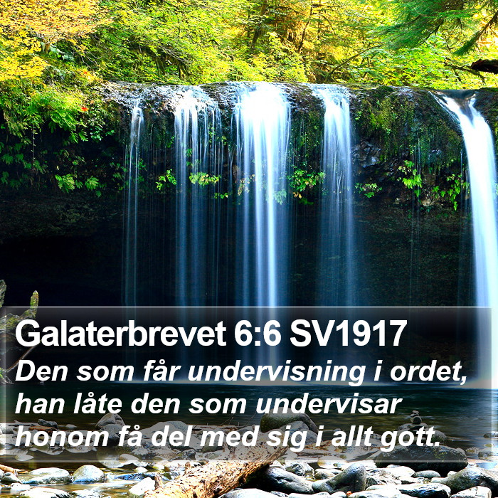 Galaterbrevet 6:6 SV1917 Bible Study