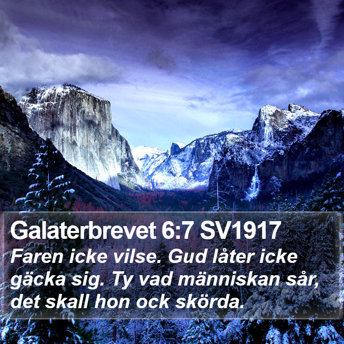 Galaterbrevet 6:7 SV1917 Bible Study